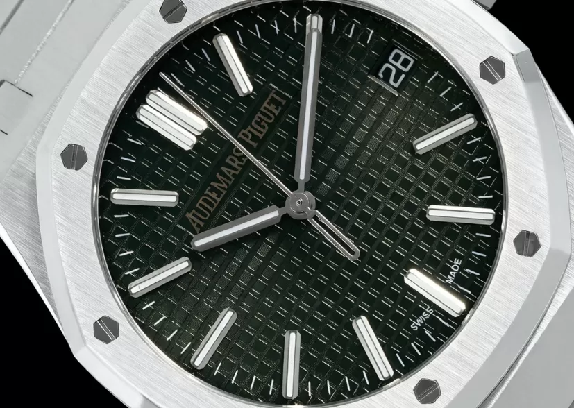 Royal Oak 41mm 15510 SS / SS Green / Stk APSF A4302 Super Clone - Image 3