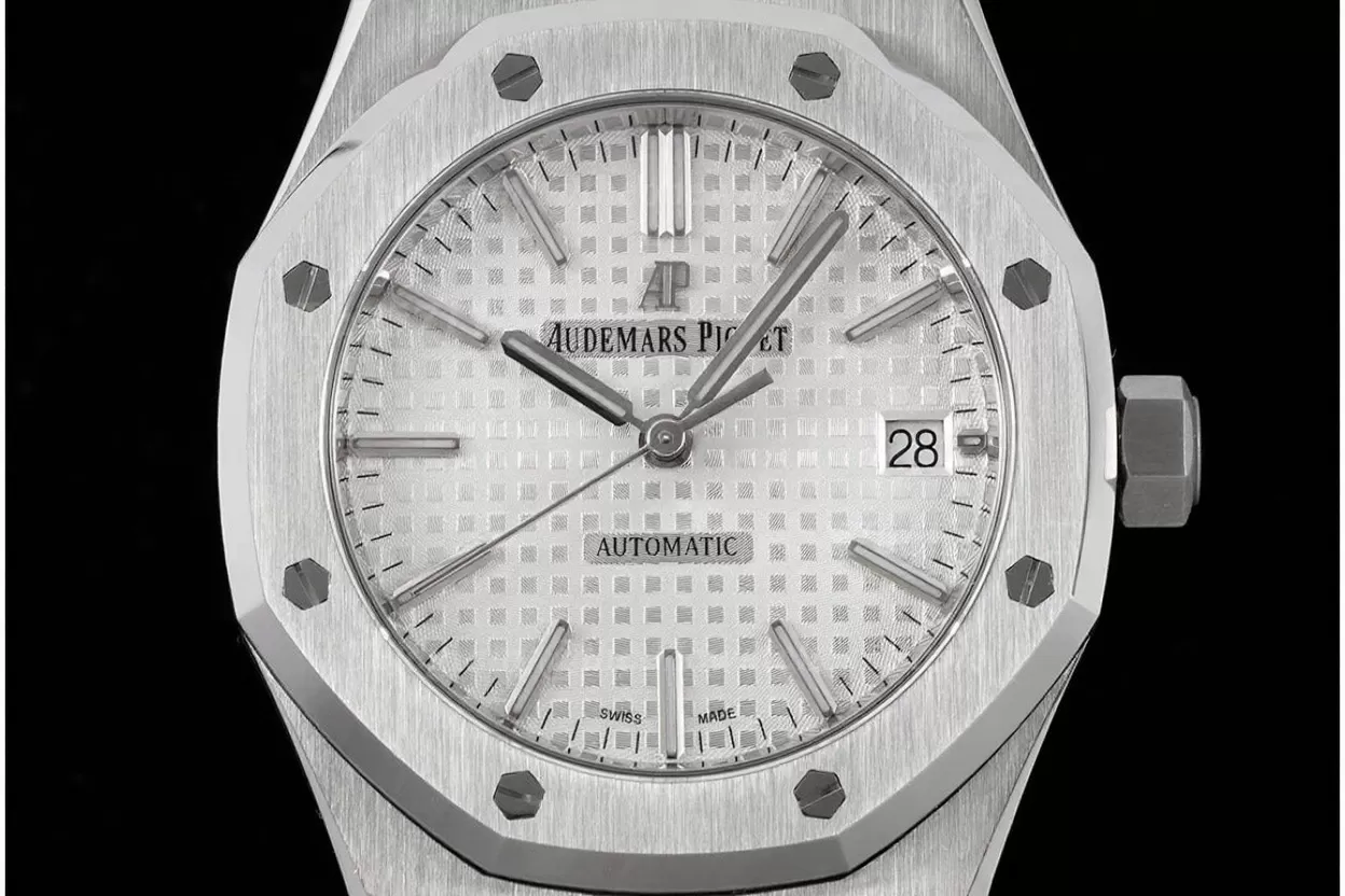Royal Oak 15450 SS / SS White / Stk APSF SA3120 Super Clone - Image 3