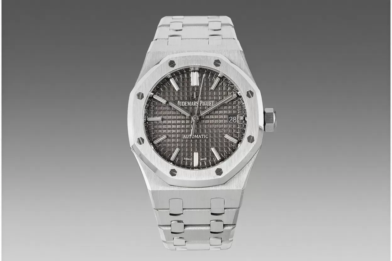 Royal Oak 15450 SS / SS Grey / Stk ZF SA3120 Super Clone - Image 3