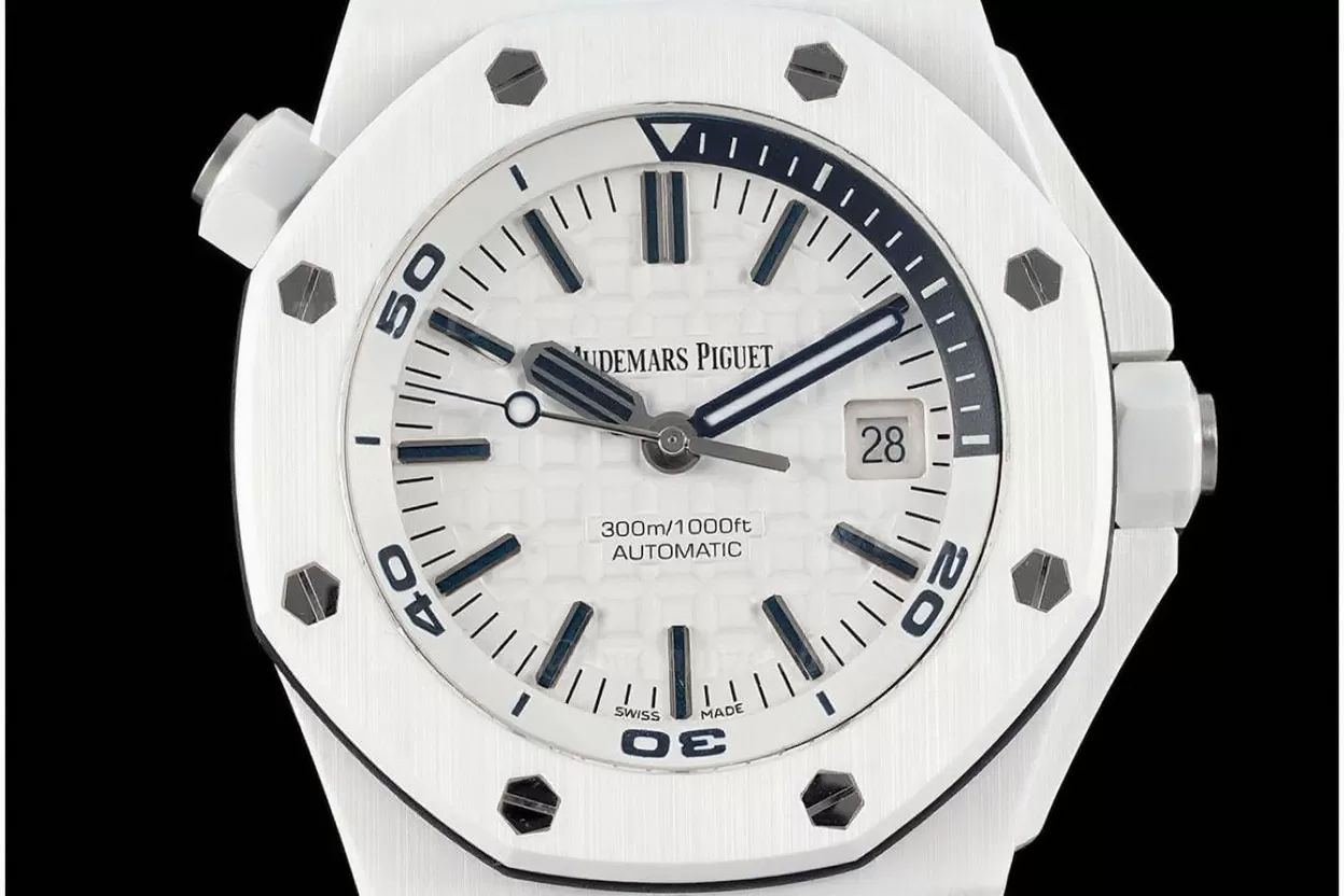 Royal Oak Diver 15707 CER / RU White ZF SA3120 Super Clone - Image 2
