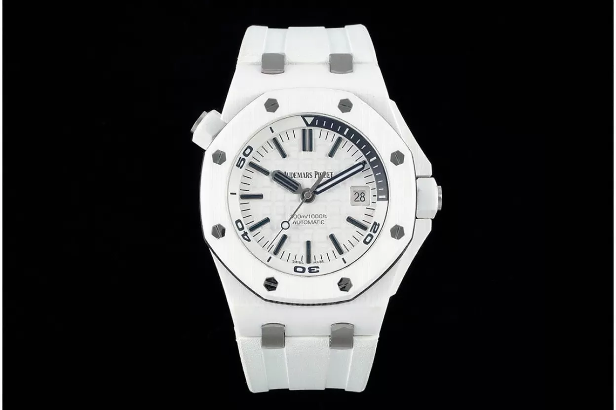 Royal Oak Diver 15707 CER / RU White ZF SA3120 Super Clone - Image 4