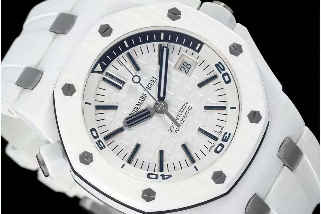 Royal Oak Diver 15707 CER / RU White ZF SA3120 Super Clone - Image 3
