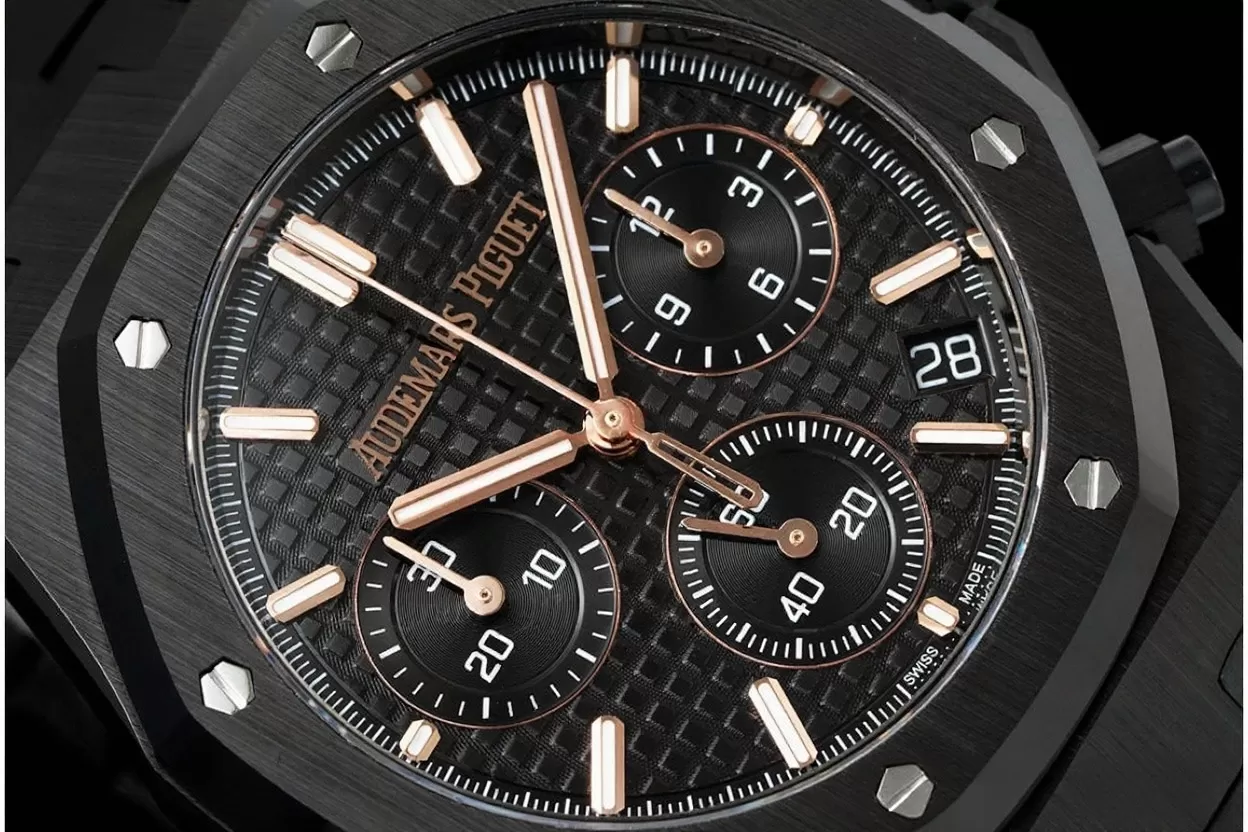 Royal Oak Chrono 26240CE 41mm Ceramic / Cer Black Dial APS V2 SH4401 Super Clone - Image 3