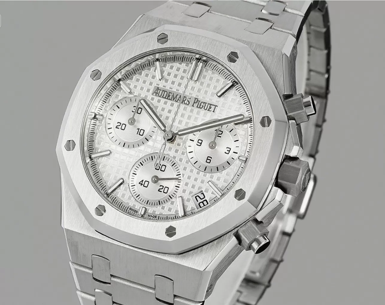Royal Oak Chrono 26240ST 41mm SS / SS Silver Dial APS V2 SH4401 Super Clone - Image 3
