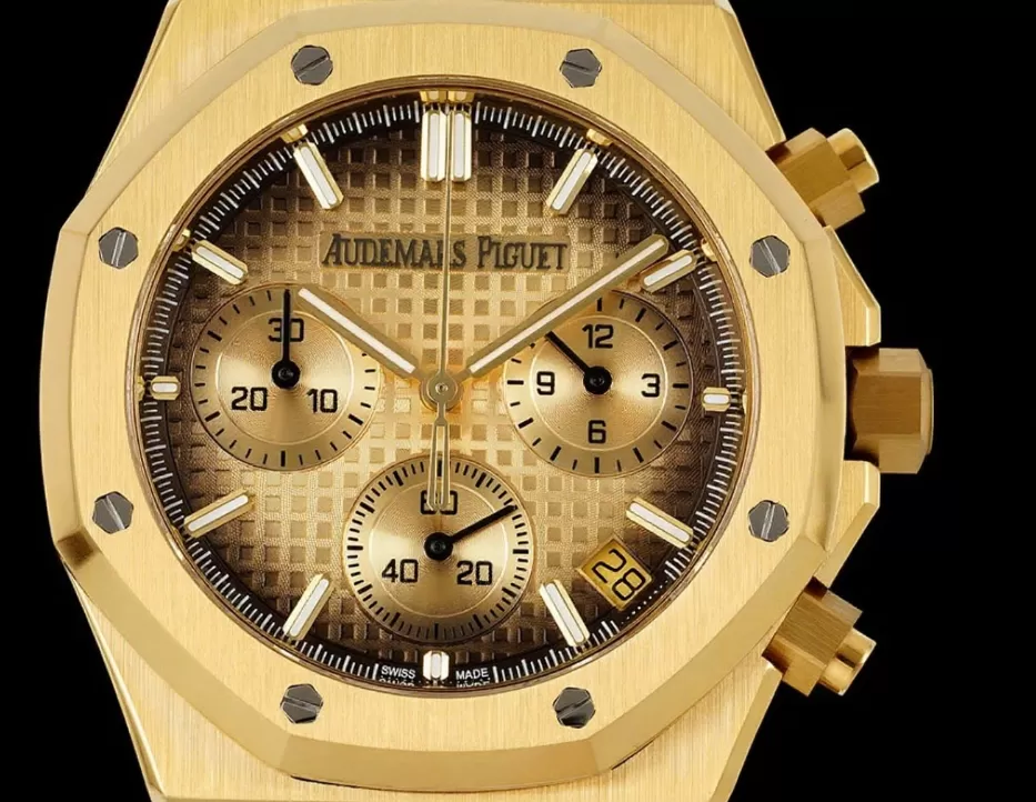 Royal Oak Chrono 26240BA 41mm YG / YG Gold Dial APS SH4401 Super Clone - Image 2