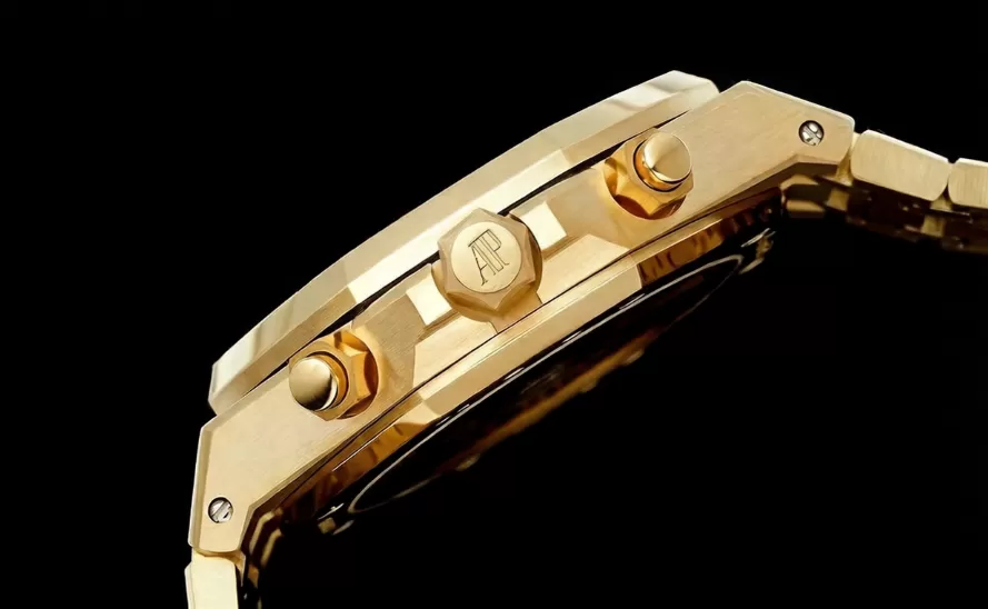 Royal Oak Chrono 26240BA Frosted 41mm YG / YG Gold / Blk APS SH4401 Super Clone - Image 6