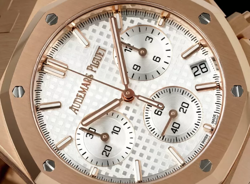 Royal Oak Chrono 26240OR 41mm RG / RG White Dial APS SH4401 Super Clone - Image 4