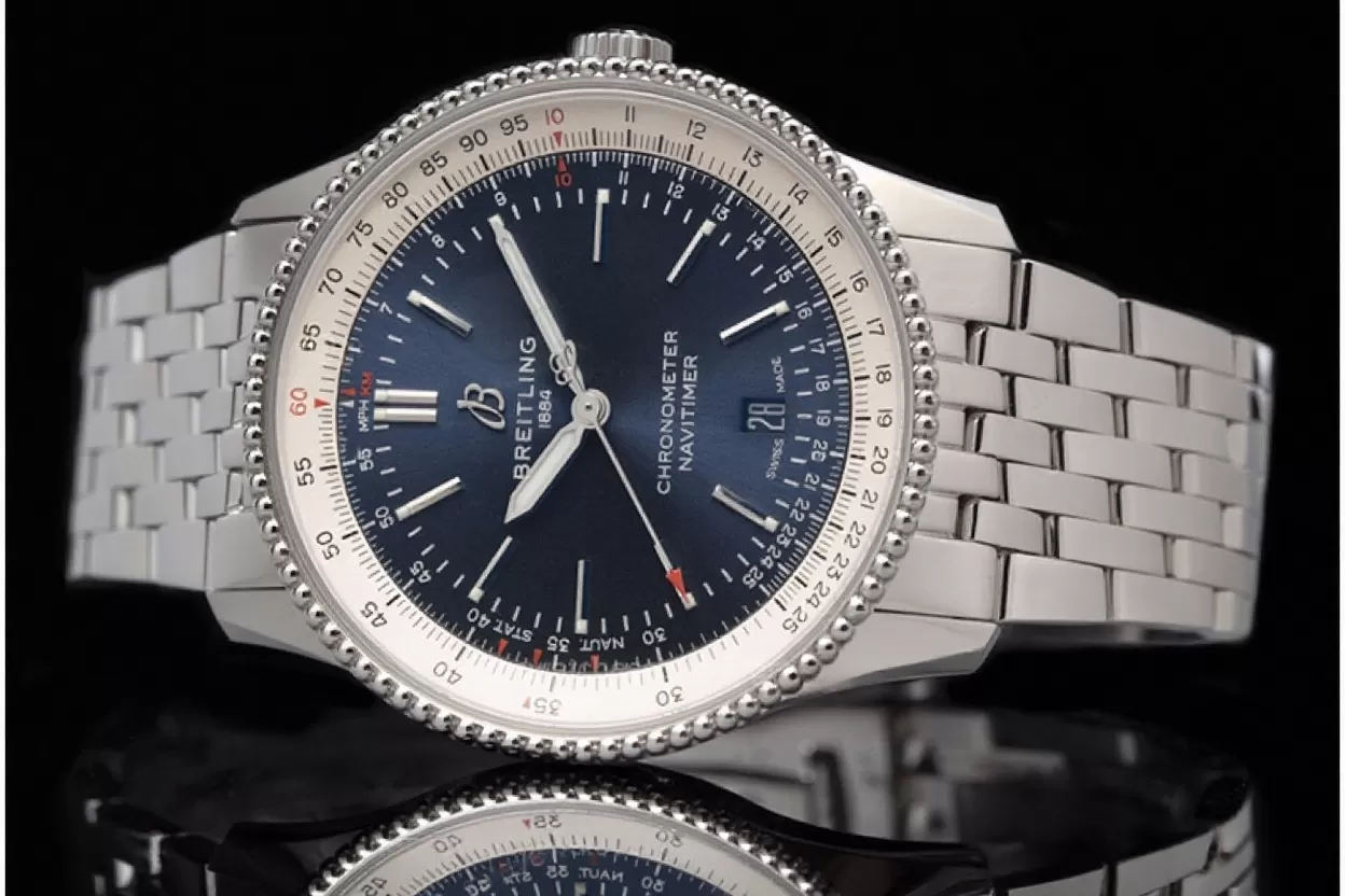 Breitling ?C Navitimer 1 41mm SS / SS Blue V7F A2824 - Image 8
