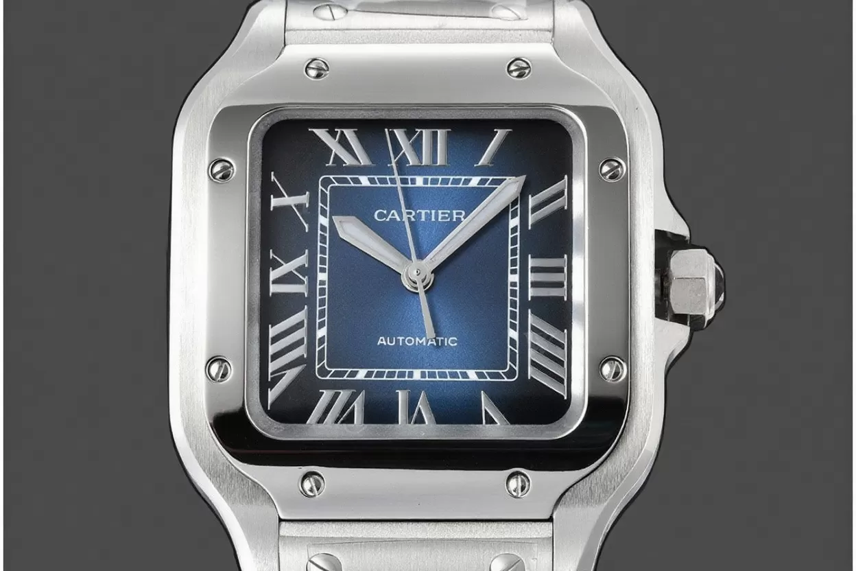 Santos De Cartier 35mm SS / SS Blue Dial BVF MY9039 - Image 2