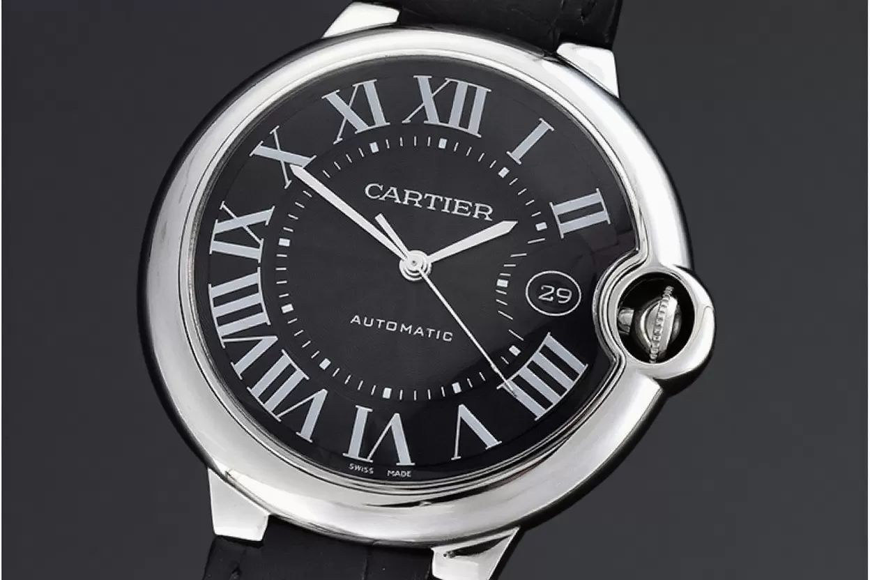 Ballon Bleu Cartier Mens SS / LE Black Roman V6F A2824