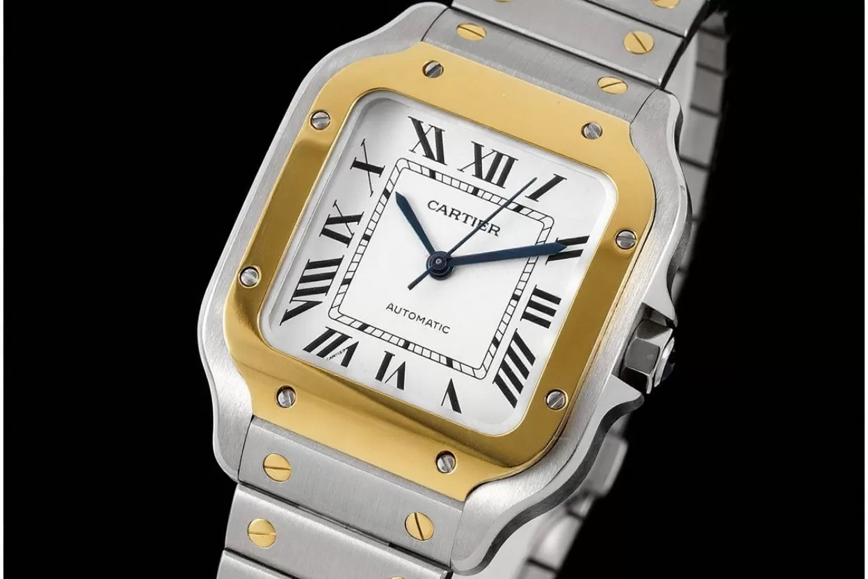 Santos De Cartier 35mm YG / SS Wht BVF MY9039