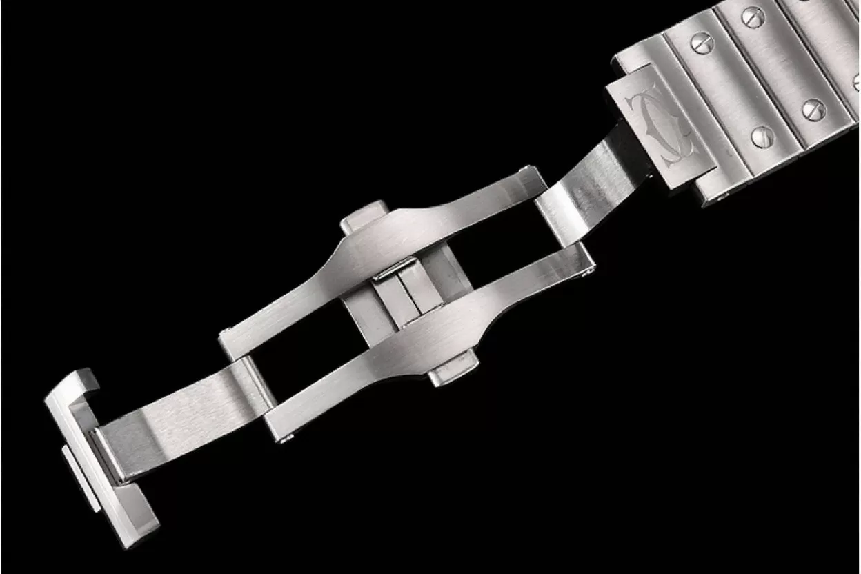 Santos De Cartier Mens XL SS / SS White 3KF MY9015 - Image 18