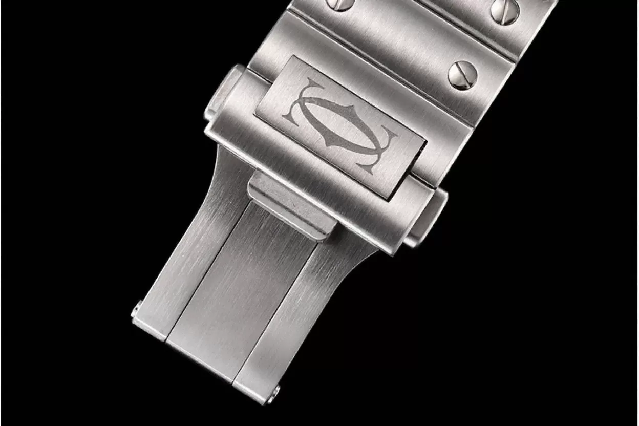 Santos De Cartier Mens XL SS / SS White 3KF MY9015 - Image 19