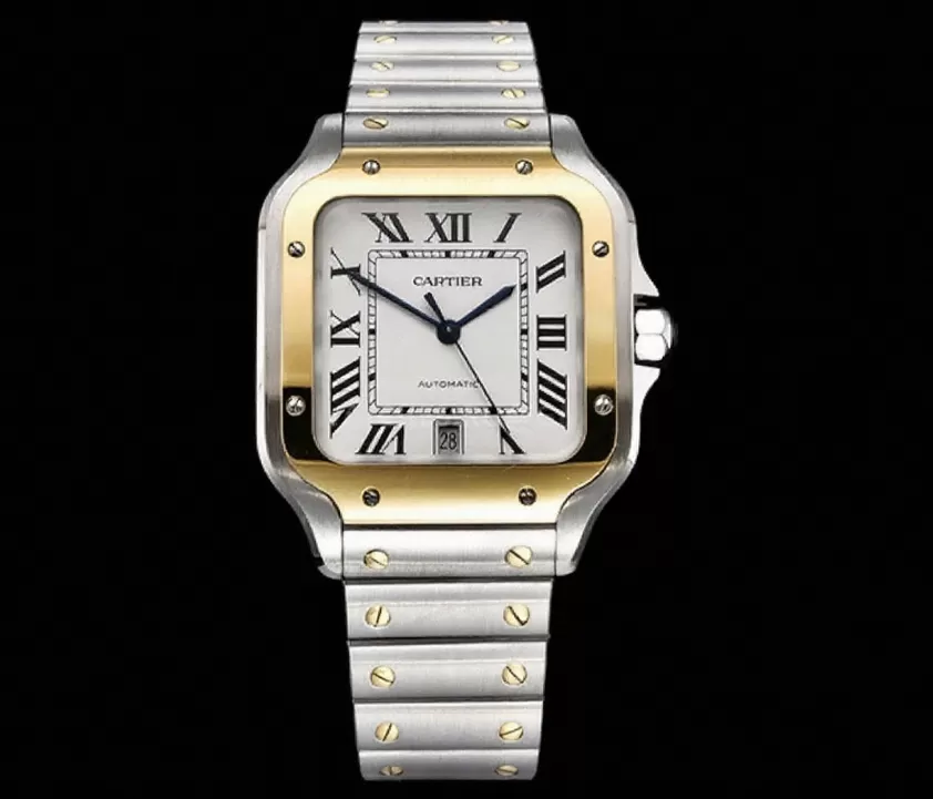 Cartier ?C Santos De Cartier Mens XL YG / SS White 3KF MY9015 - Image 22