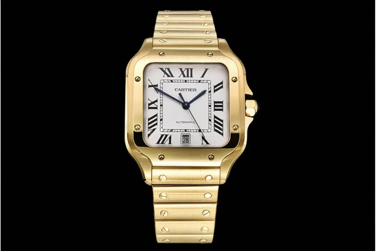 Cartier ?C Santos De Cartier Mens XL YG / YG White 3KF MY9015 - Image 10