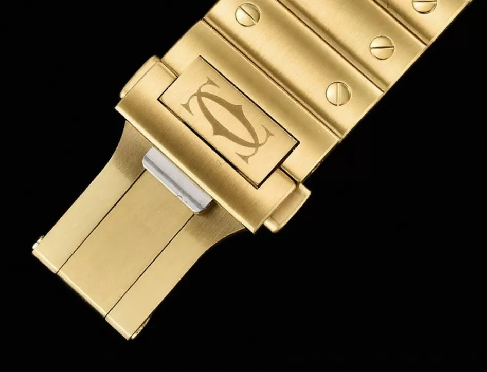 Cartier ?C Santos De Cartier Mens XL YG / YG White 3KF MY9015 - Image 14