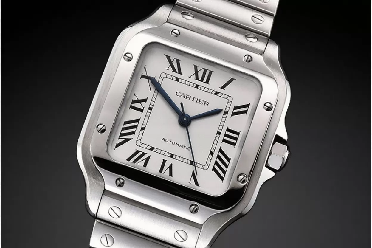 Cartier ?C Santos De Cartier 35mm Mens SS / SS White 3KF MY9015 - Image 8