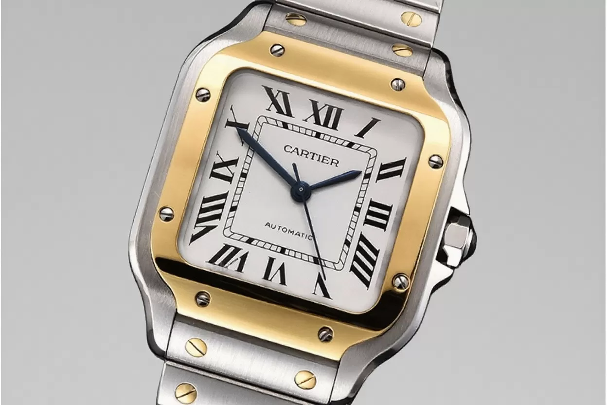 Cartier ?C Santos De Cartier 35mm Mens YG / SS White 3KF MY9015 - Image 5
