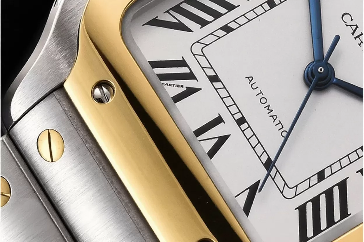 Cartier ?C Santos De Cartier 35mm Mens YG / SS White 3KF MY9015 - Image 3
