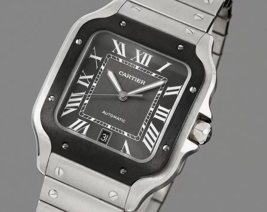 Santos De Cartier Mens XL 40mm SS / SS Gray BVF 9019