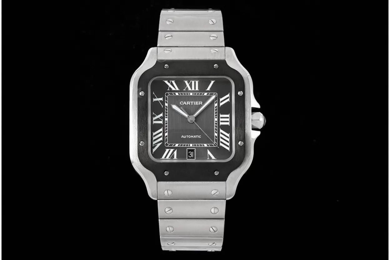Santos De Cartier Mens XL 40mm SS / SS Gray BVF 9019 - Image 3
