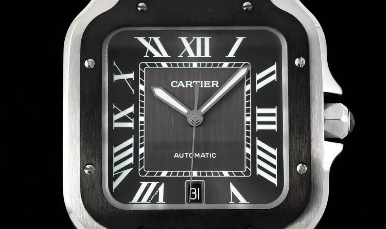 Santos De Cartier Mens XL 40mm SS / SS Gray BVF 9019 - Image 2