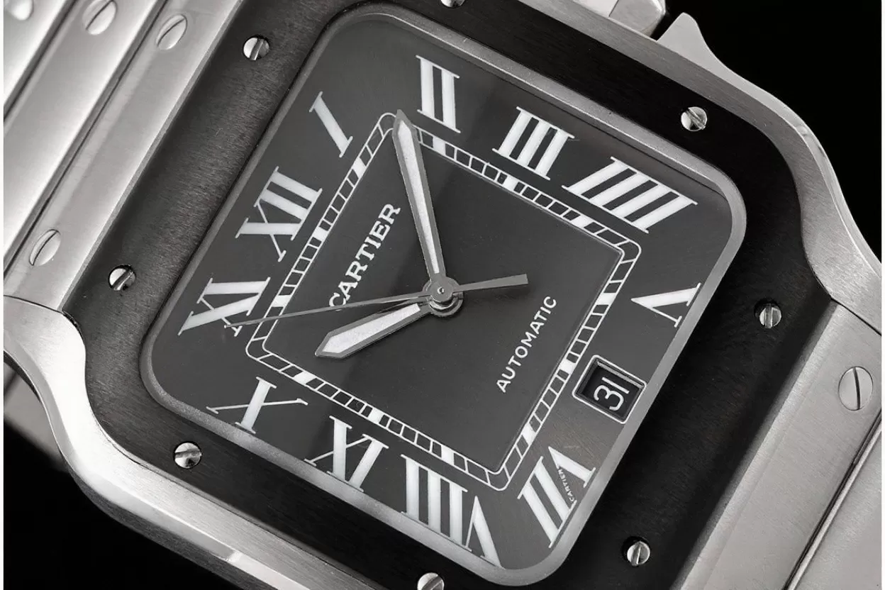 Santos De Cartier Mens XL 40mm SS / SS Gray BVF 9019 - Image 4