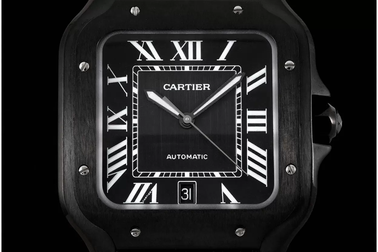 Santos De Cartier Mens XL PVD / LE Black BVF 9019 - Image 2