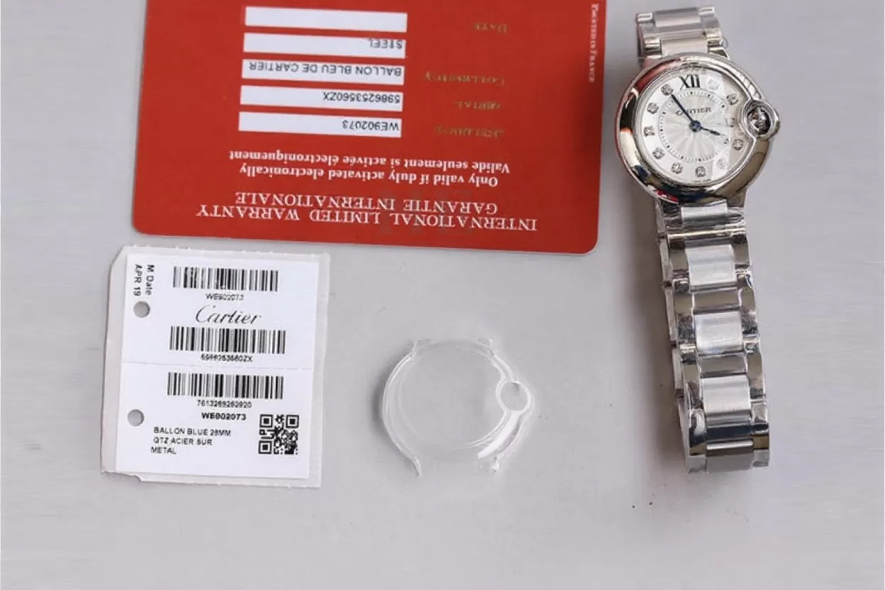 Cartier Balon Bleu De Cartier 3KF White 28mm Ladies Swiss Quartz - Image 7