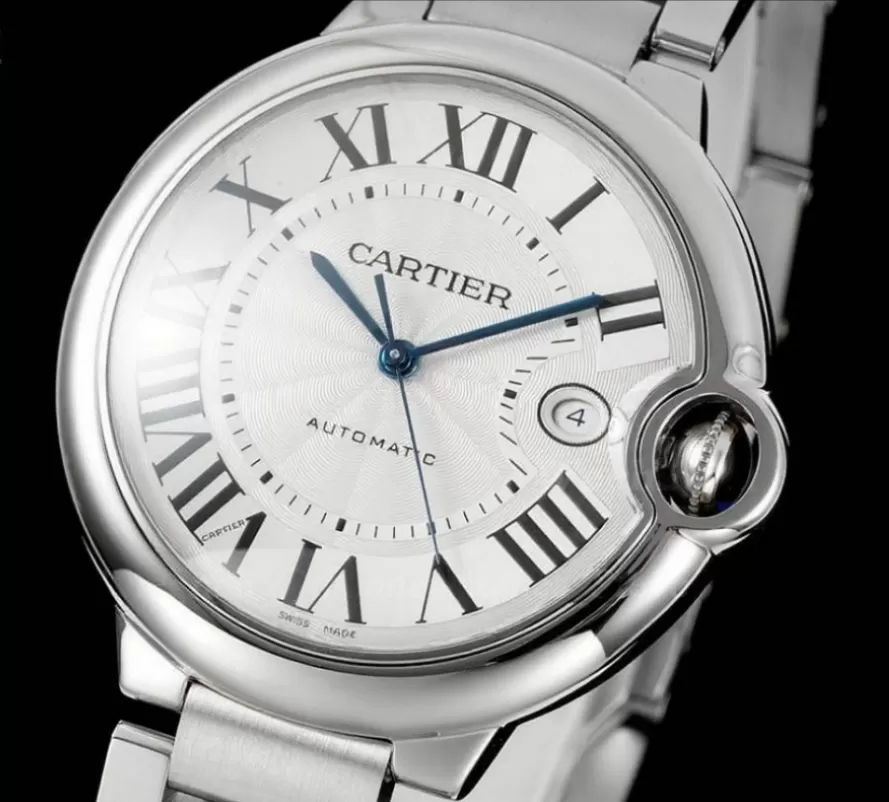 Ballon Bleu De Cartier 42mm White Textured Dial SS / SS V6F V8 A2824