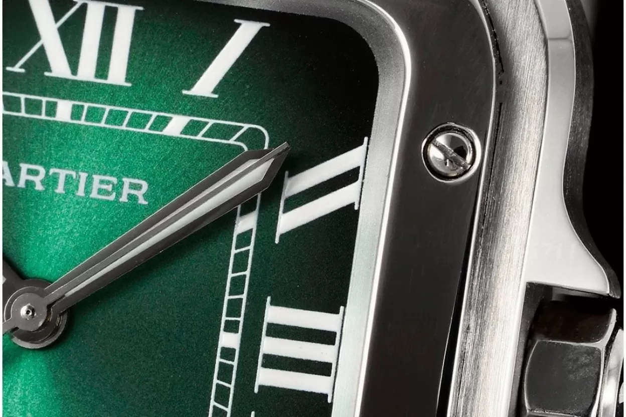 Santos De Cartier Mens 35mm SS / SS Green Dial BVF 9039 - Image 5