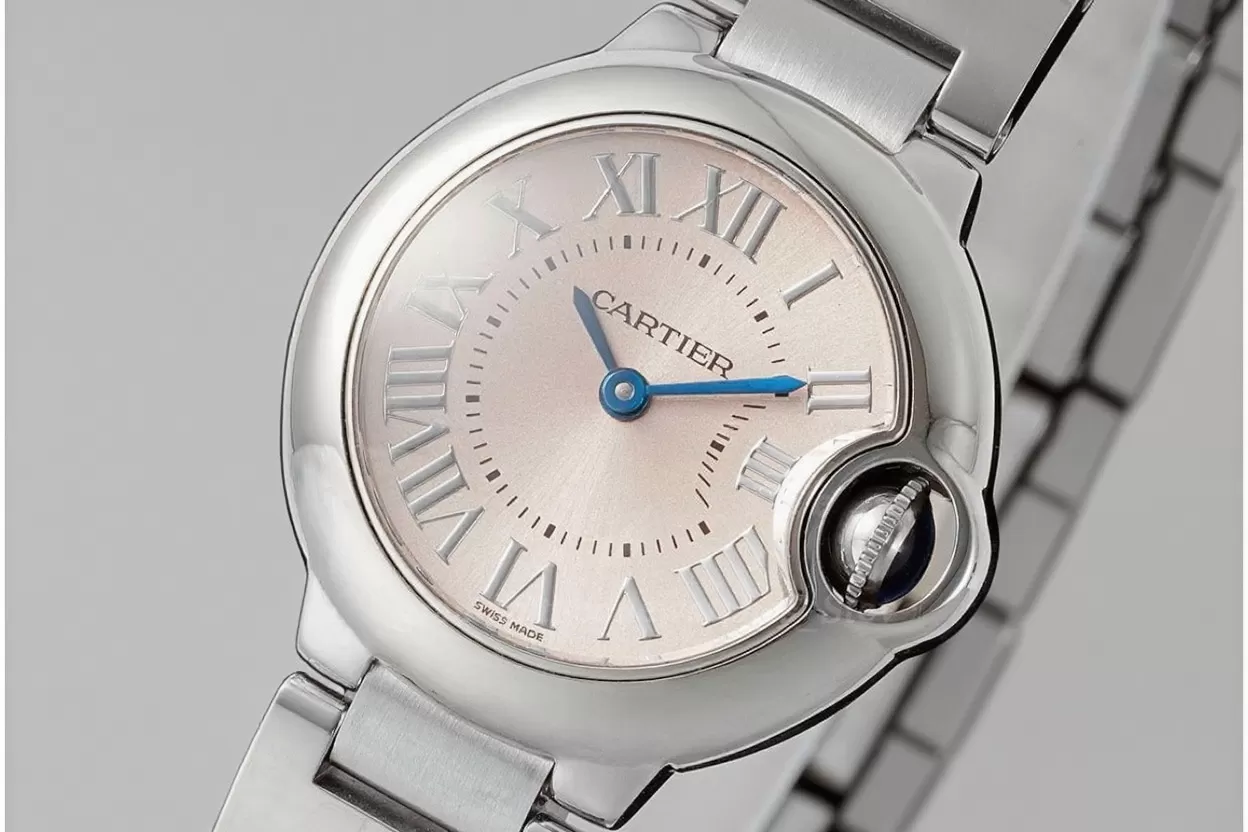 Ballon Bleu De Cartier 28mm SS / SS Pink Dial AF Quartz