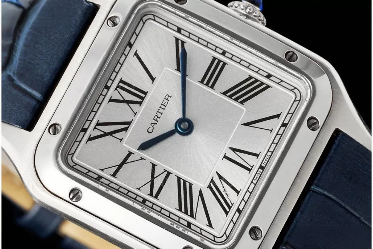 Santos Dumont Blue SS / LE Silver Dial AF Quartz - Image 2