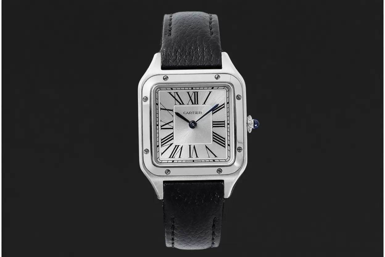 Santos Dumont Black SS / LE Silver Dial AF Quartz - Image 3