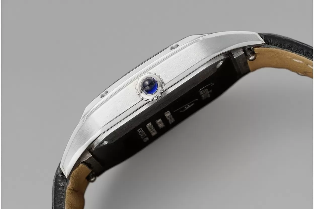 Santos Dumont Black SS / LE Silver Dial AF Quartz - Image 5