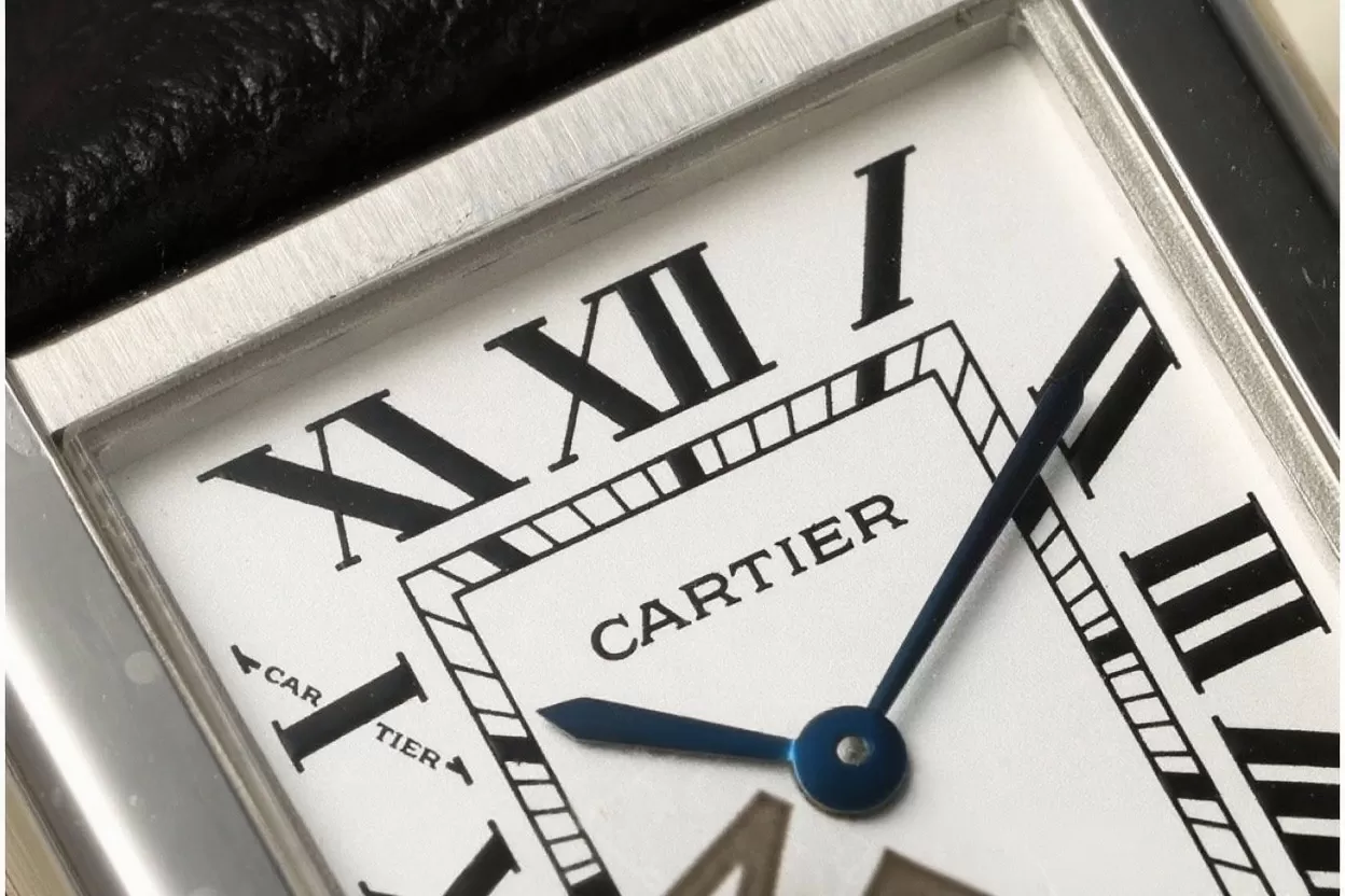 Cartier ?C Tank Solo 24.4mm White Dial on Lychee Grain Leather AF Quartz - Image 4
