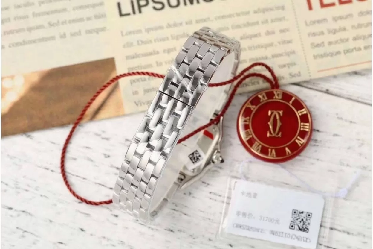 Cartier ?C Panthere Secrete De Ladies 22mm SS / SS White AF Quartz - Image 9