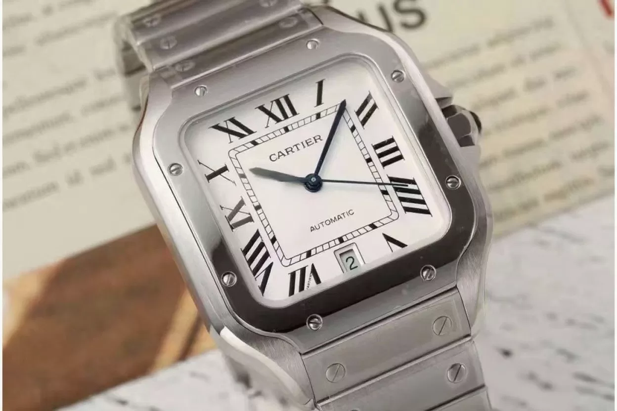 Cartier ?C Santos De Cartier 40mm XL SS / SS White Dial AF MY9015 - Image 3