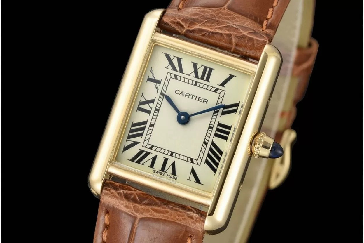Tank Louis 22mm Alligator YG / LE White Dial DRF Quartz