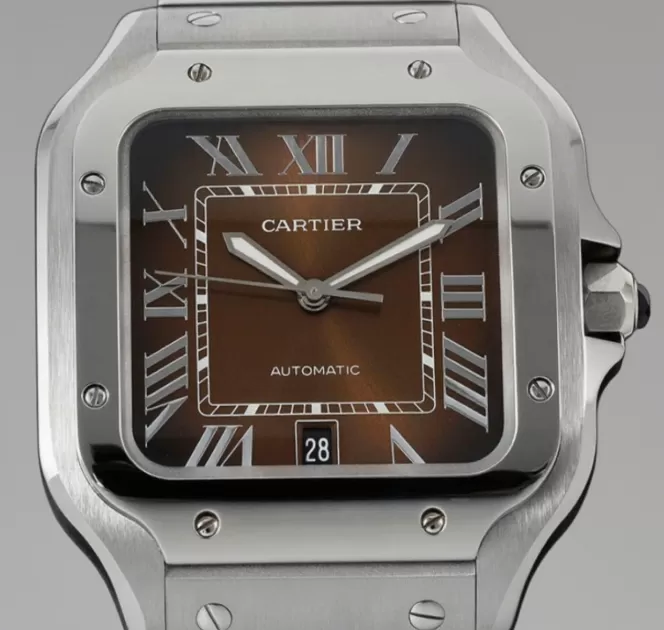 Santos De Cartier 40mm XL SS / SS Brown Dial BVF MY9015 - Image 2
