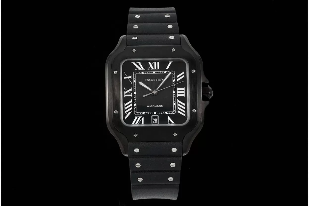 Santos De Cartier Mens XL 40mm PVD / RU Black Dial BVF MY9019 - Image 3
