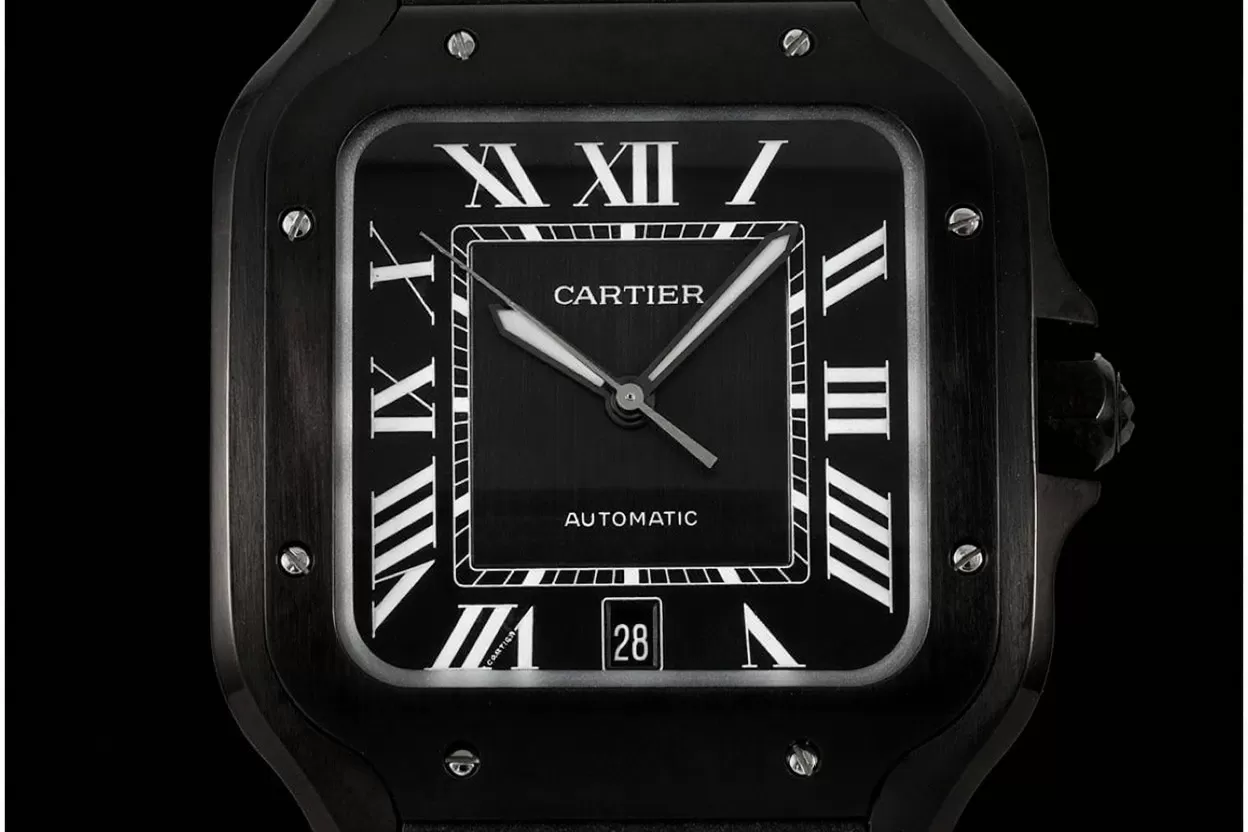 Santos De Cartier Mens XL 40mm PVD / RU Black Dial BVF MY9019 - Image 2
