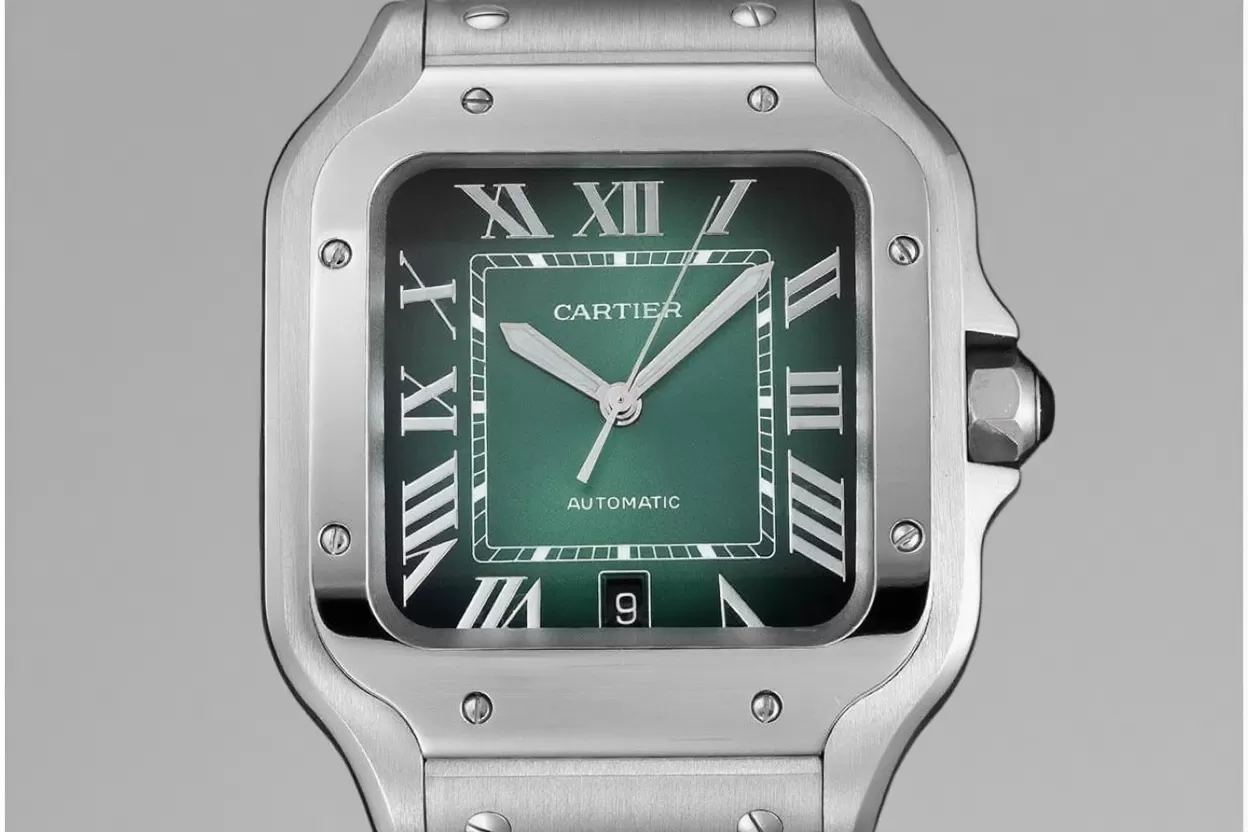 Santos De Cartier 40mm XL SS / SS Green Dial BVF MY9019 - Image 2