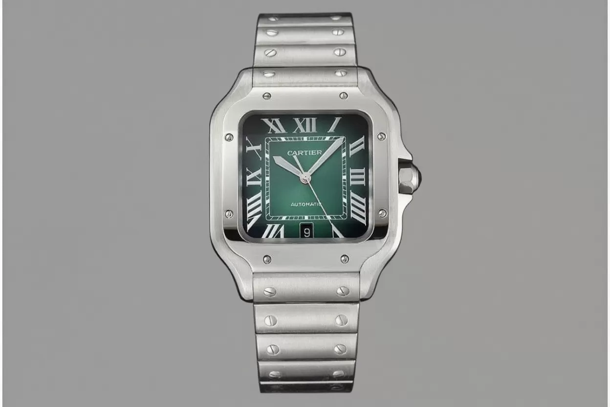 Santos De Cartier 40mm XL SS / SS Green Dial BVF MY9019 - Image 3