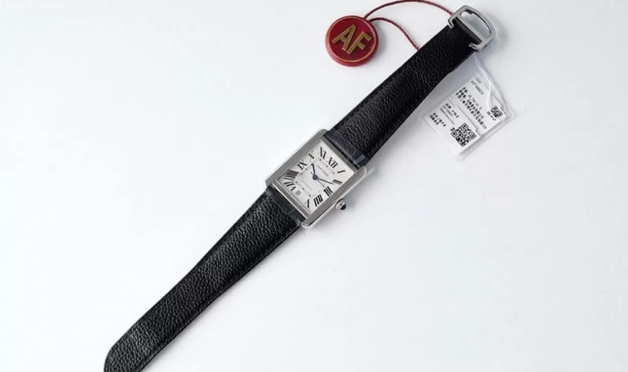 Tank Solo 41mm White Dial on Togo Leather AF MY9015 - Image 5