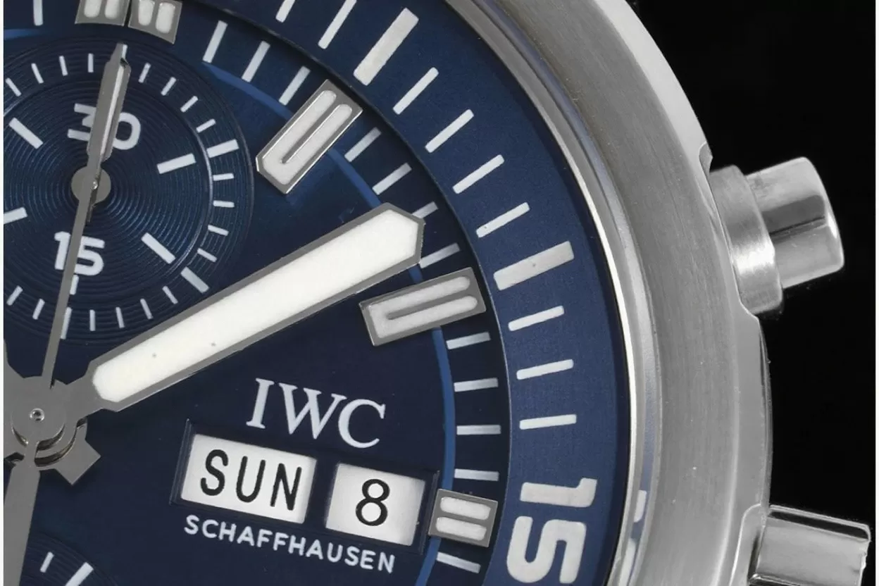 IWC ?C Aquatimer Chrono 44mm blue / Stk SS / RU V6SF A7750 - Image 5