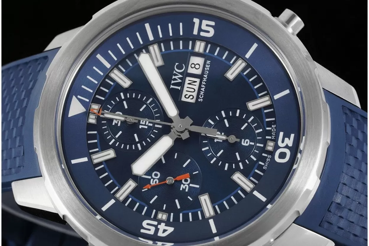 IWC ?C Aquatimer Chrono 44mm blue / Stk SS / RU V6SF A7750 - Image 4