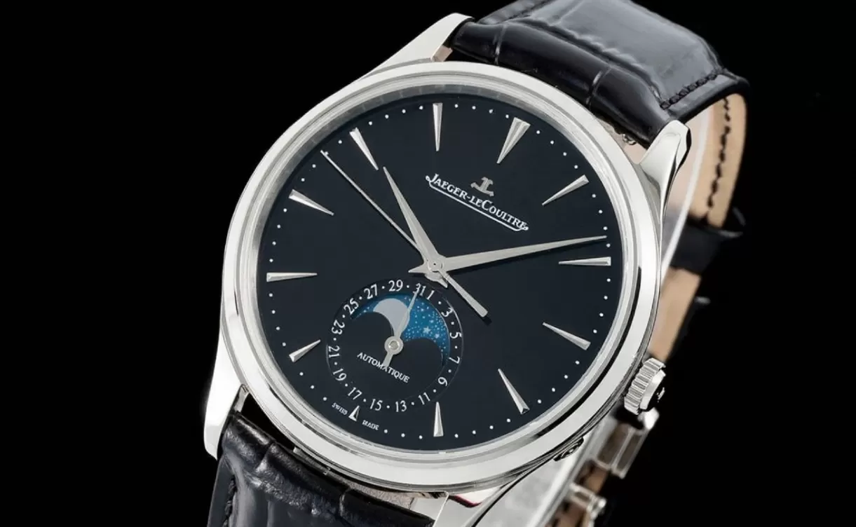 Master Ultra Thin Moonphase SS / LE Black / Stk APS A925 Super Clone