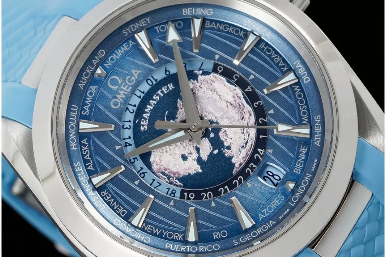 Aqua Terra 150M 43mm Worldtimer SS / RU Blue Dial VSF A8938 - Image 3