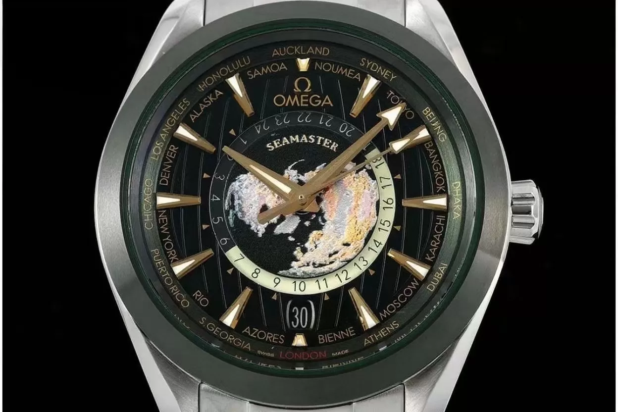 Aqua Terra 150M 43mm Worldtimer SS / SS Green Dial VSF A8938 - Image 2